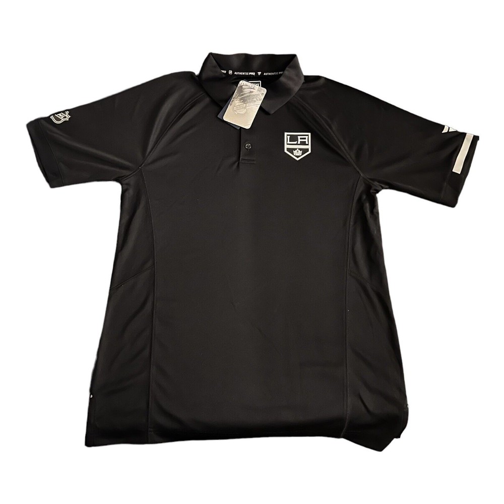 Los Angeles Kings Fanatics NHL Pro Authentics Black Polo Men's Size Medium NWT
